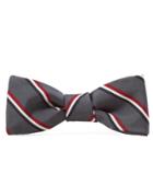 Brooks Brothers Men's Black Fleece Stripe Bow Tie