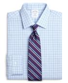 Brooks Brothers Men's Slim Fitted Dress Shirt, Non-iron Glen Plaid Overcheck