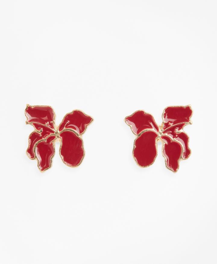 Brooks Brothers Women's Gold-plated Hibiscus Stud Earrings