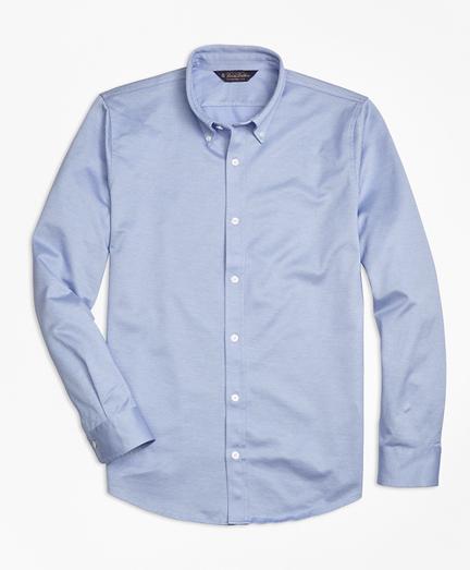 Brooks Brothers Mini-jacquard Button-down Knit Shirt