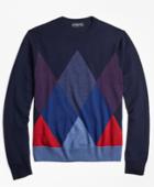 Brooks Brothers Men's Merino Wool Argyle Crewneck Sweater