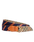 Brooks Brothers Kiel James Patrick Mini Bb#1 Stripe And Green Plaid Belt