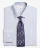 Brooks Brothers Men's Regular Fit Classic-fit Dress Shirt, Non-iron Hairline Ground Alternating Stripe