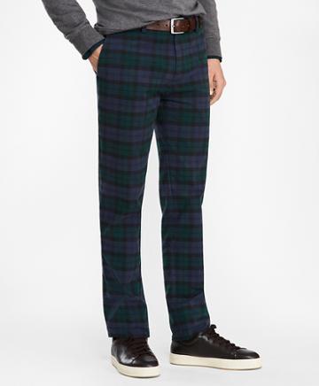 Brooks Brothers Black Watch Tartan Cotton Chinos