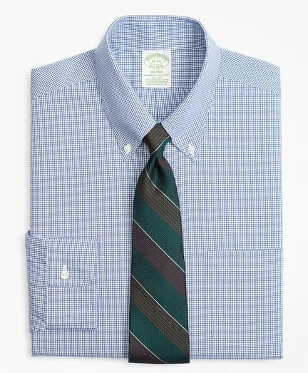 Brooks Brothers Stretch Milano Slim-fit Dress Shirt, Non-iron Mini-windowpane