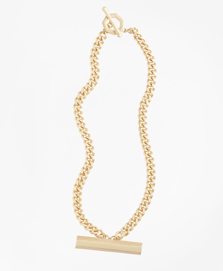 Brooks Brothers Women's Pave Detail Bar Necklace