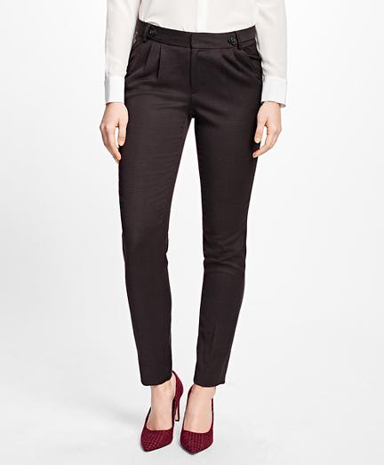 Brooks Brothers Wool-blend Mini-houndstooth Pants