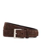 Brooks Brothers Men's Sueded Crocodile Leather Belt