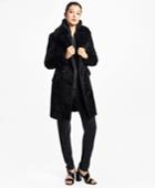 Brooks Brothers Women's Jacquard Faux Persian Lamb Coat