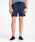 Brooks Brothers Men's Montauk 6 Seersucker Swim Trunks