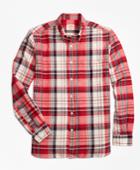 Brooks Brothers Men's Plaid Linen-cotton Sport Shirt