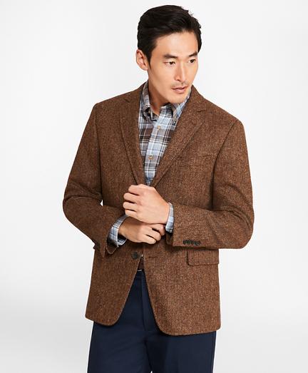 Brooks Brothers Regent Fit Brookstweed Brown Herringbone Sport Coat