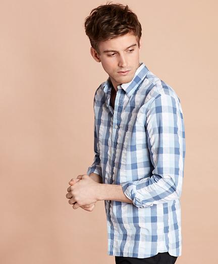 Brooks Brothers Checked Seersucker Sport Shirt