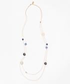 Brooks Brothers Long Two-strand Enamel Charm Necklace