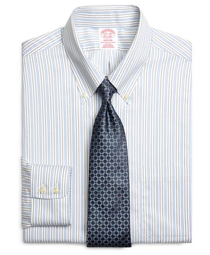 Brooks Brothers Non-iron Madison Fit Triple Stripe Dress Shirt