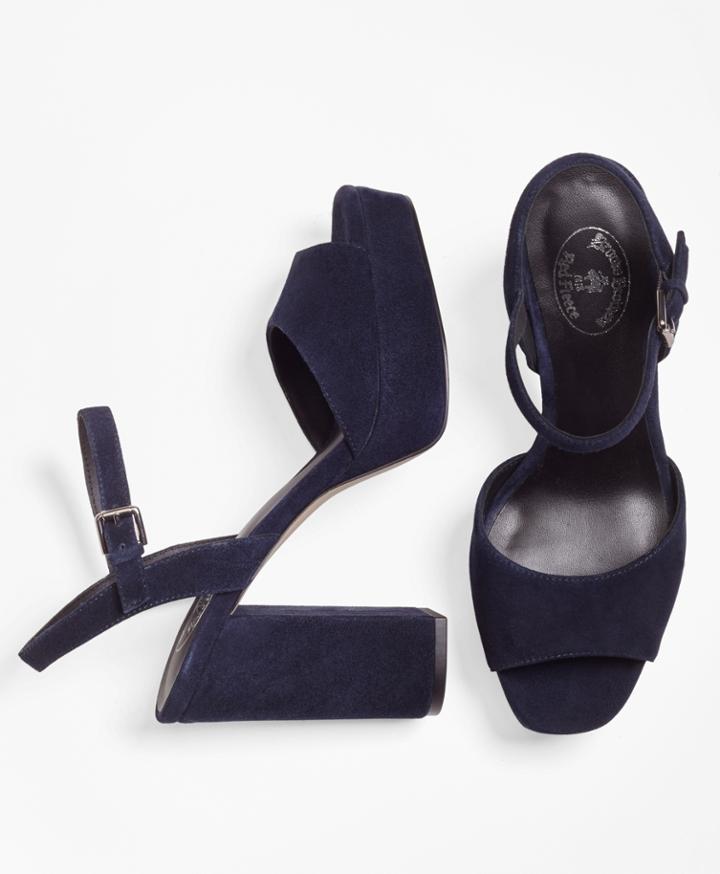 Brooks Brothers Women's Suede Platform Heels