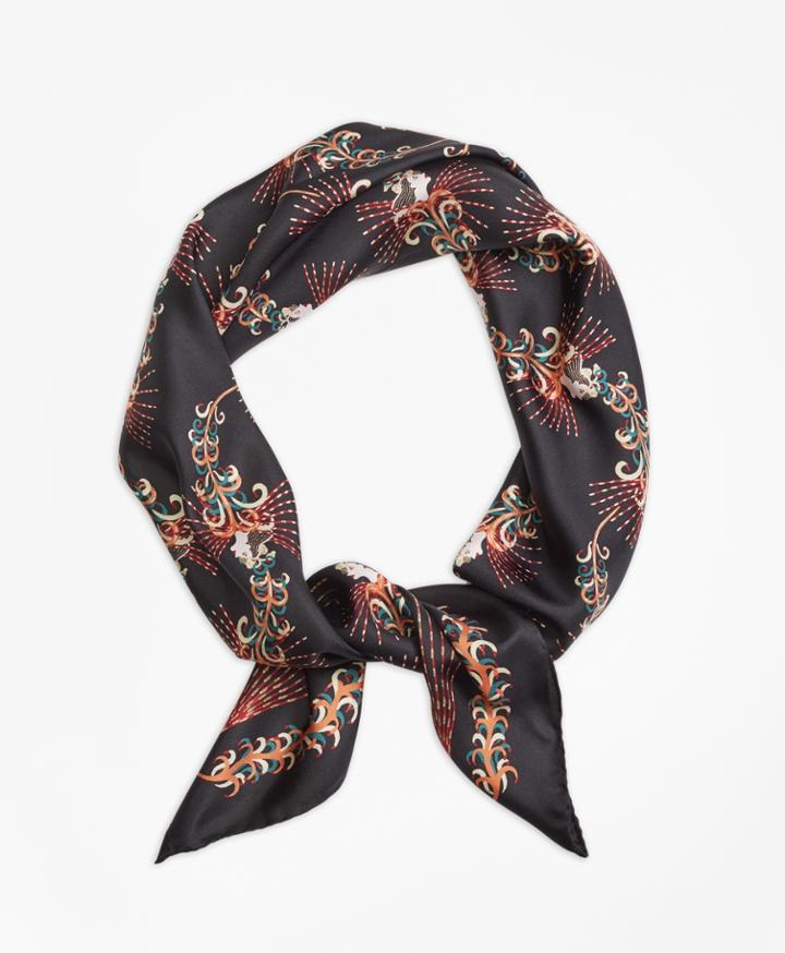 Brooks Brothers Women's Flower Silk Twill Scarf