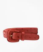 Brooks Brothers Covered-buckle Ostrich Belt