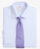 Brooks Brothers Men's Luxury Collection Slim Fitted Dress Shirt, Franklin Spread Collar Stripe