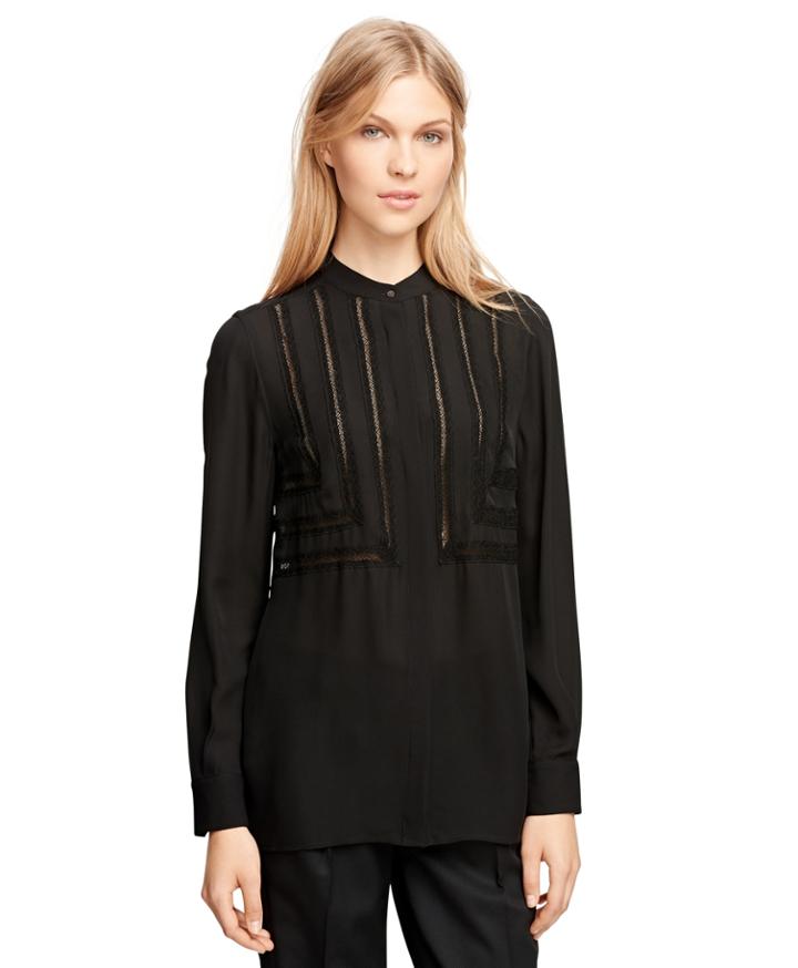 Brooks Brothers Women's Silk Georgette Blouse