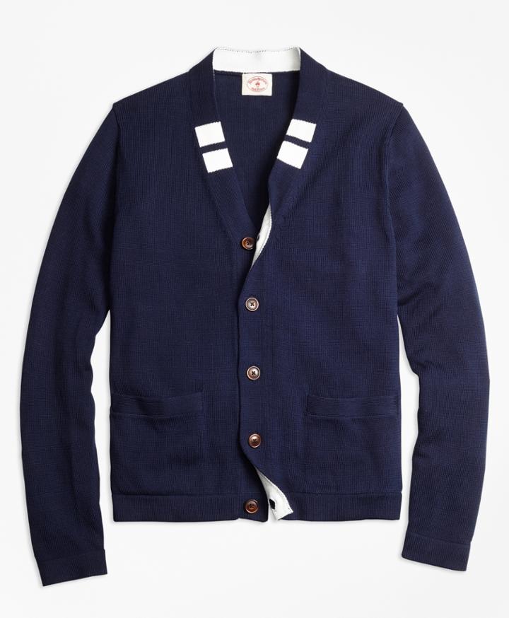Brooks Brothers Men's Varsity Stripe Cardigan