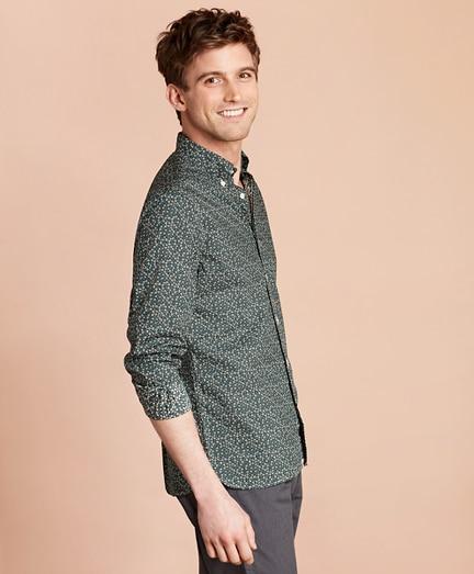 Brooks Brothers Floral-print Poplin Sport Shirt