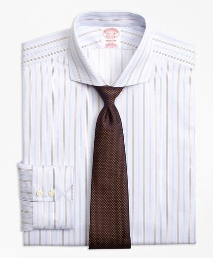 Brooks Brothers Madison Classic-fit Dress Shirt, Non-iron Double Alternating Stripe