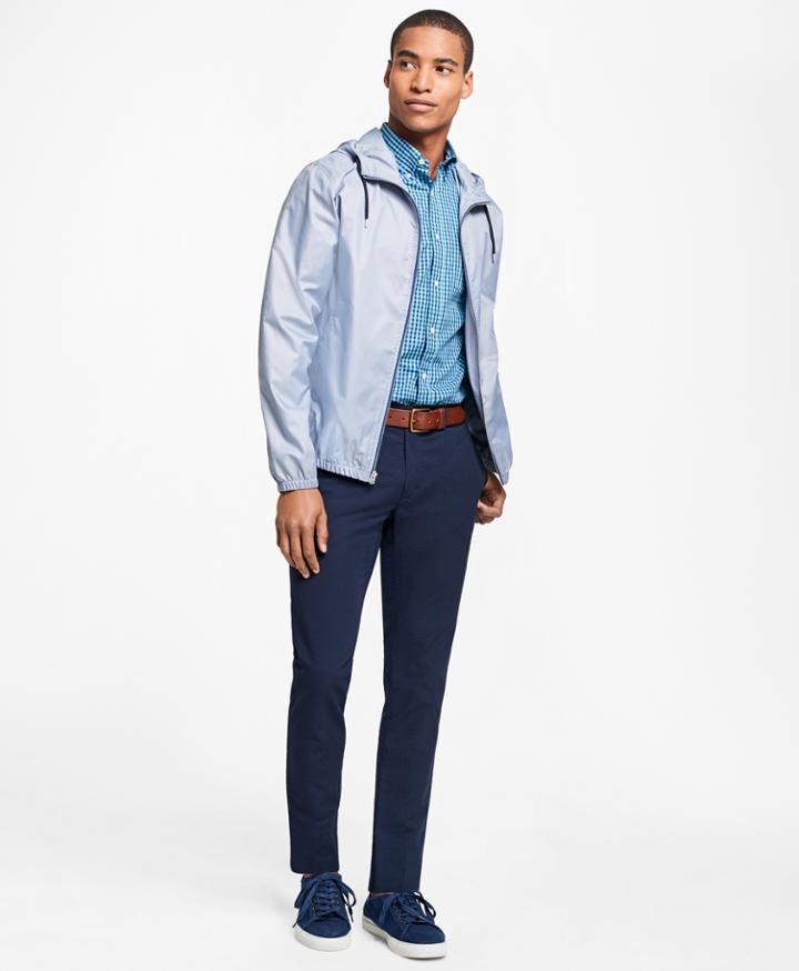 Brooks Brothers Men's Water-repellant Micro Gingham Windbreaker