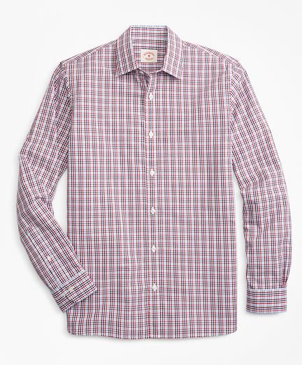 Brooks Brothers Gingham Nine-to-nine Cotton Poplin Shirt