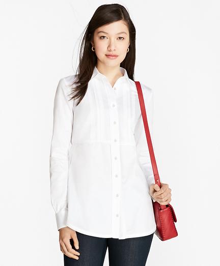 Brooks Brothers Cotton Sateen Tuxedo Tunic