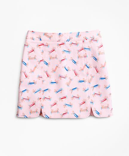 Brooks Brothers Cotton Tossed Candy Print Skirt