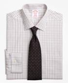 Brooks Brothers Men's Non-iron Regular Fit Triple Shadow Check Dress Shirt
