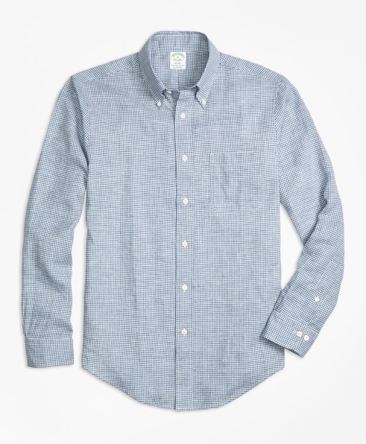 Brooks Brothers Men's Milano Fit Gingham Irish Sport Shirt