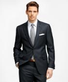 Brooks Brothers Men's Fitzgerald Fit Blue And White Stripe 1818 Suit