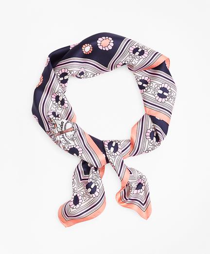 Brooks Brothers Daisy-print Silk Square Scarf