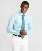 Brooks Brothers Golden Fleece Regent Fitted Dress Shirt, Button-down Collar Multi-stripe Poplin