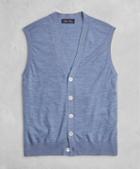Brooks Brothers Golden Fleece 3-d Knit Fine-gauge Merino Button-front Vest
