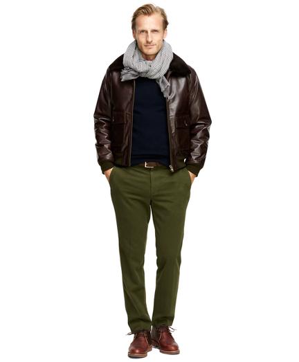 Brooks Brothers Leather Flight Bomber