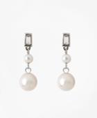 Brooks Brothers Women's Glass Pearl Drop Earrings