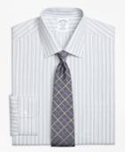 Brooks Brothers Men's Non-iron Slim Fit Alternating Stripe Dress Shirt