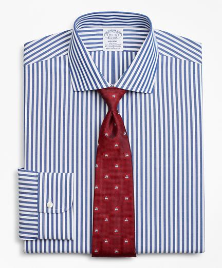 Brooks Brothers Stretch Regent Fitted Dress Shirt, Non-iron Bengal Stripe