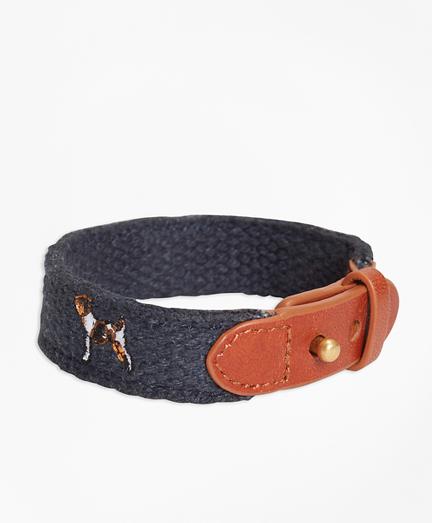 Brooks Brothers Embroidered Dog Bracelet