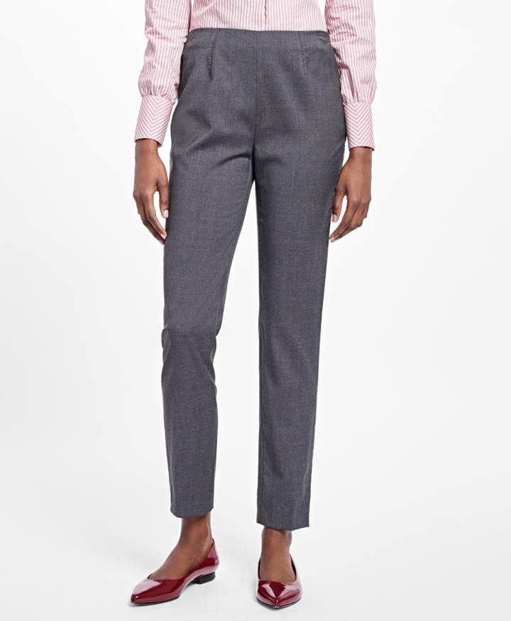 Brooks Brothers Women's Slim Cropped Tropical Wool Pants