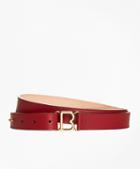 Brooks Brothers 1 Skinny Leather B Buckle Belt