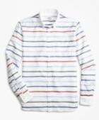 Brooks Brothers Breton-striped Basketweave Sport Shirt