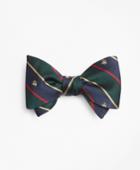 Brooks Brothers Men's Argyll And Sutherland With Golden Fleece Stripe Bow Tie