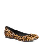 Brooks Brothers Haircalf Leopard Flats