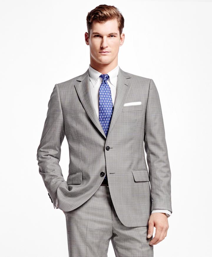 Brooks Brothers Men's Fitzgerald Fit Plaid With Deco 1818 Suit