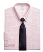 Brooks Brothers Men's Slim Fit Original Polo Button-down Oxford Small Windowpane Dress Shirt