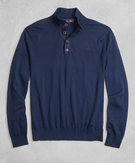 Brooks Brothers Golden Fleece 3-d Knit Henley
